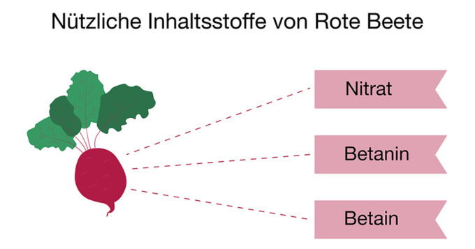 Wertvolle Nährstoffe in Rote Beete: Nitrat, Betanin und Betain